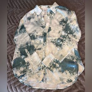 Satin Button Down Blouse